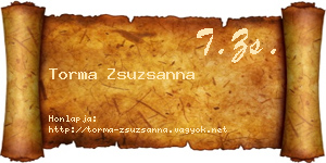 Torma Zsuzsanna névjegykártya